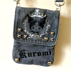 Denim crossbody Kuromi bag